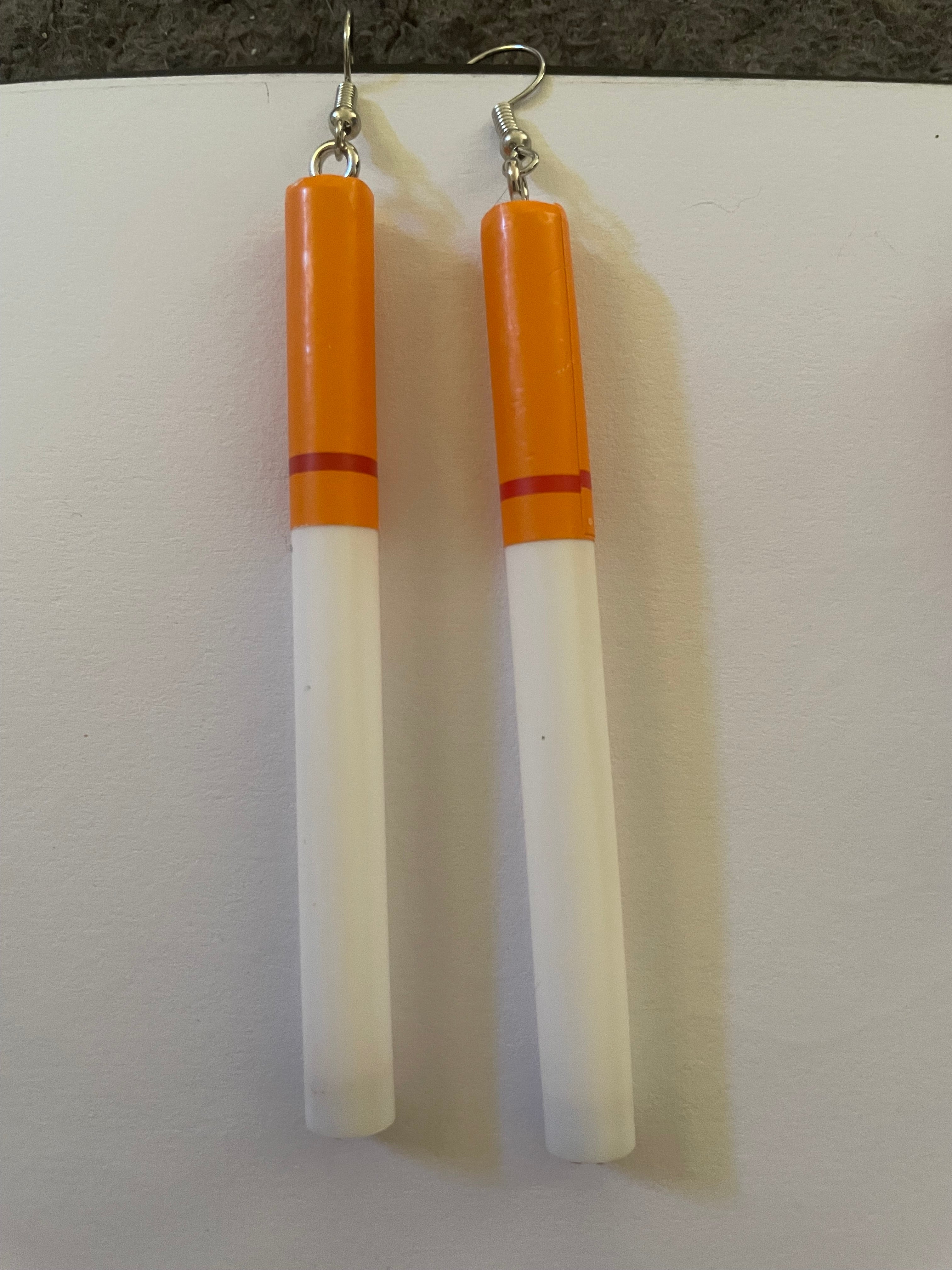 Cigarette earrings