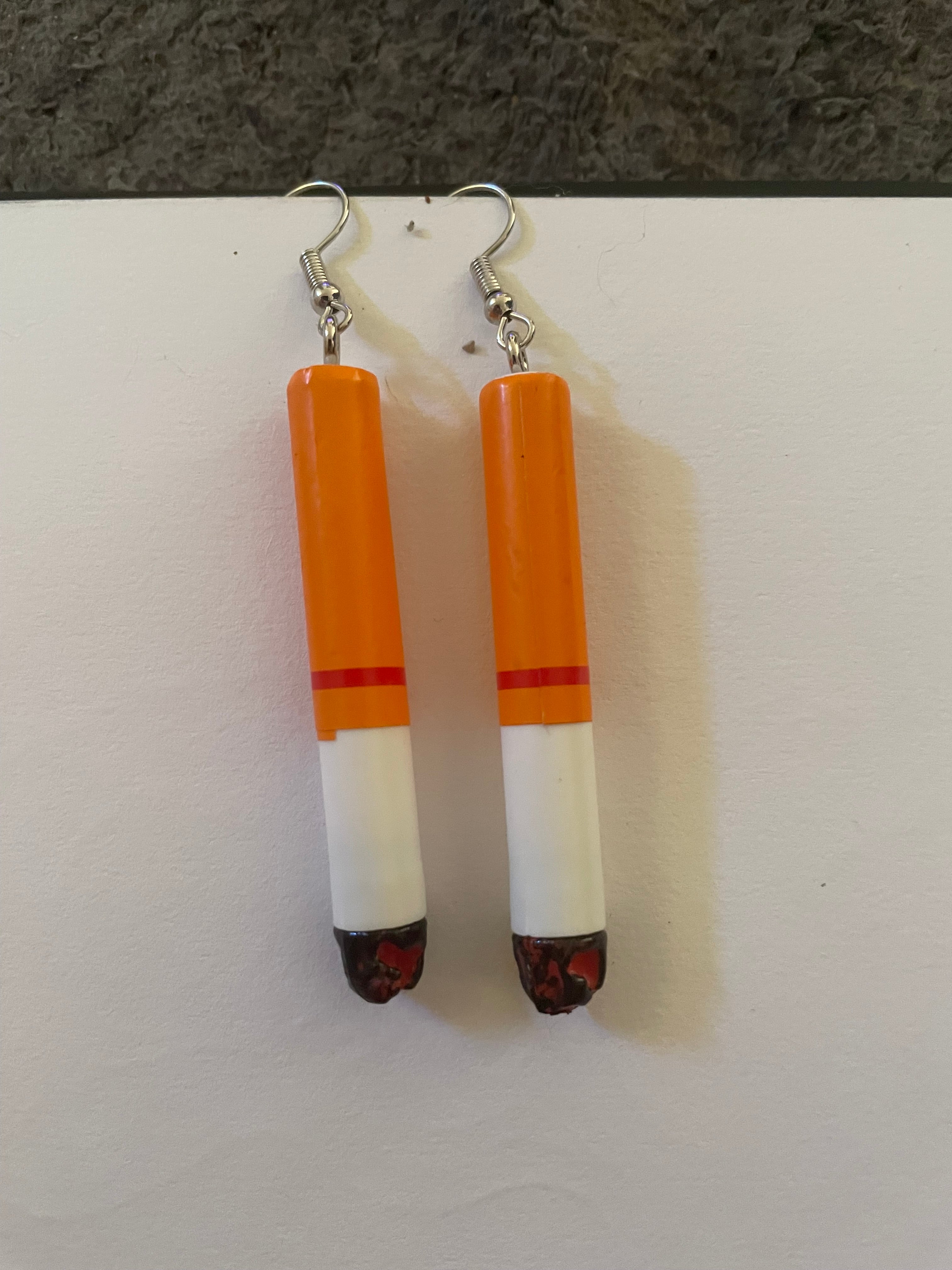 Cigarette earrings